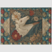 William Morris Style Art Nouveau Eenhoorn Tissuepapier (Voorkant)