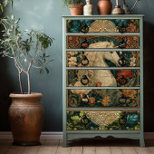  William Morris Style Art Nouveau Eenhoorn Tissuepapier