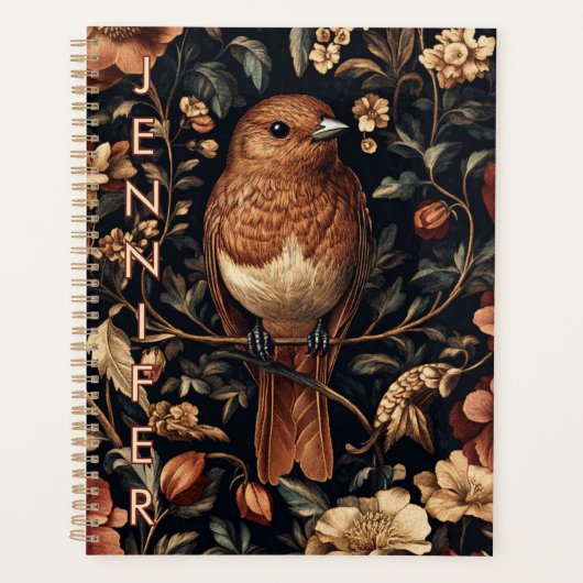  William Morris Style Bird Vines Planner (Voorkant)