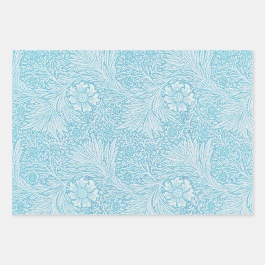 William Morris Style  blauw inpakpapier (Voorkant 2)