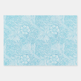 William Morris Style  blauw inpakpapier