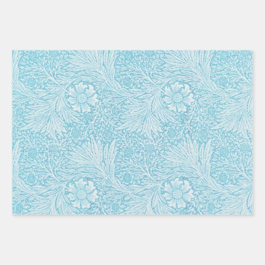 William Morris Style  blauw inpakpapier (Voorkant)