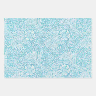 William Morris Style blauw inpakpapier Vel