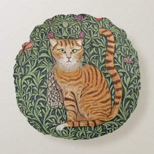 William Morris Style Cat Rond Kussen