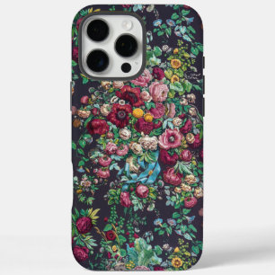 William Morris Style Classy Rustic English Calico iPhone 16 Pro Max Hoesje