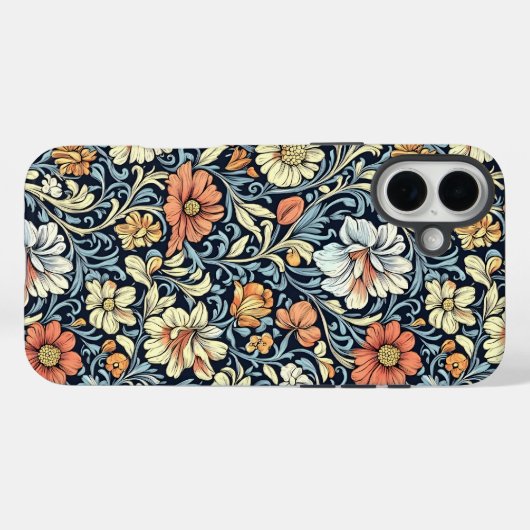 William Morris style floral acanthus pattern Case-Mate iPhone Case (Achterkant (horizontaal))