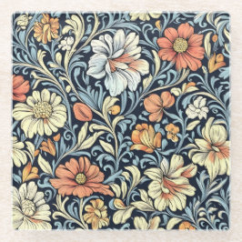 William Morris style floral acanthus pattern Glazen Onderzetter
