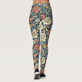William Morris style floral acanthus pattern Leggings (Achterkant)