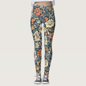 William Morris style floral acanthus pattern Leggings (Voorkant)