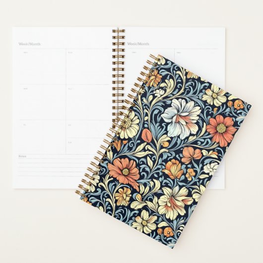 William Morris style floral acanthus pattern Planner (Display)