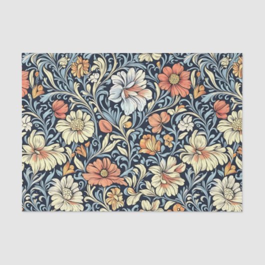 William Morris style floral acanthus pattern Tissuepapier (Voorkant)
