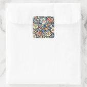 William Morris style floral acanthus pattern Vierkante Sticker (Tas)