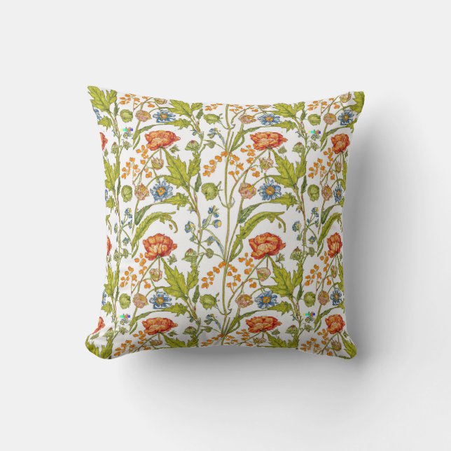  William Morris Style Floral Kussen (Voorkant)