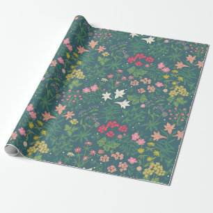 William Morris Style Spring Garden Floral Pattern Cadeaupapier
