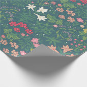 William Morris Style Spring Garden Floral Pattern Cadeaupapier (Hoek)