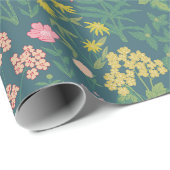 William Morris Style Spring Garden Floral Pattern Cadeaupapier (Rol Hoek)