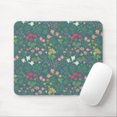 William Morris Style Spring Garden Floral Pattern Muismat (Met muis)
