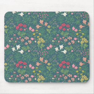 William Morris Style Spring Garden Floral Pattern Muismat