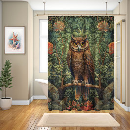 William Morris Style, Uil op een tak Douchegordijn
