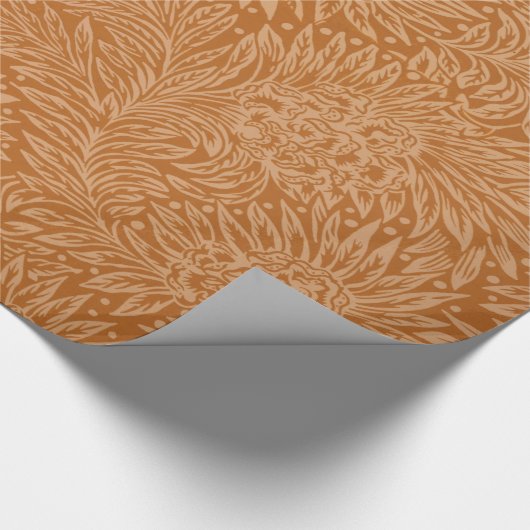 William Morris Style Victoriaans Floral en Foliage Cadeaupapier (Hoek)