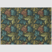 William Morris Style Victoriaans Green Botanical Tissuepapier (Voorkant)