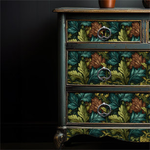 William Morris Style Victoriaans Green Botanical Tissuepapier