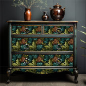 William Morris Style Victoriaans Green Botanical Tissuepapier