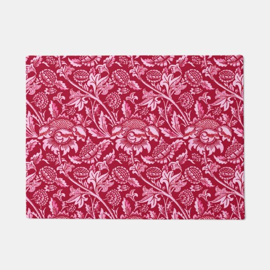 William Morris Sunflower, Bourgondië en roze Deurmat (Voorkant)