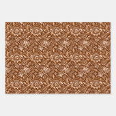 William Morris Sunflower, bruin, roze, grijs Inpakpapier Vel (Voorkant)