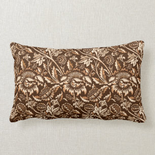 William Morris Sunflower, Chocolate Brown & Beige Kussen