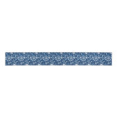 William Morris Sunflower, Dark Blue en White Grosgrain Lint (Voorkant)
