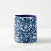 William Morris Sunflower, Dark Blue en White Mok (Midden)