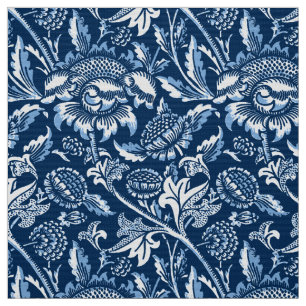 William Morris Sunflower, Dark Blue en White Stof
