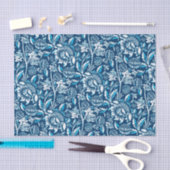William Morris Sunflower, Dark Blue en White Tissuepapier (Craft)