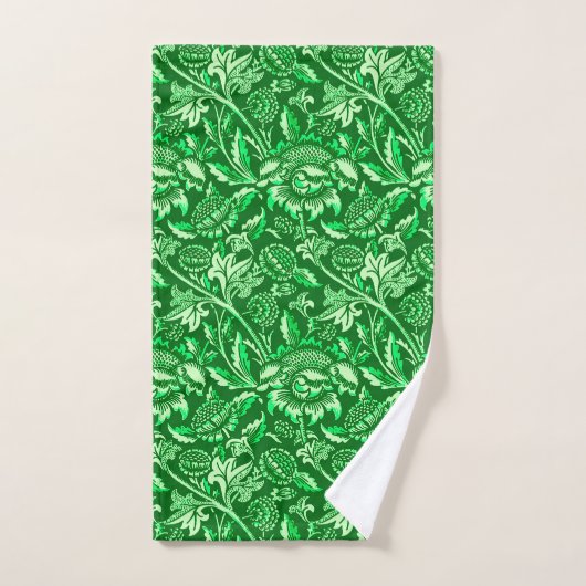 William Morris Sunflower, Emerald Green Bad Handdoek (Handdoek)