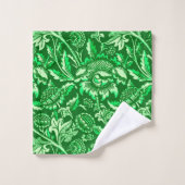 William Morris Sunflower, Emerald Green Bad Handdoek (Wasdoekje)
