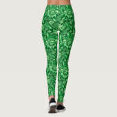 William Morris Sunflower, Emerald Green Leggings (Achterkant)