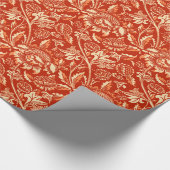 William Morris Sunflower, Mandarin Oranje Cadeaupapier (Hoek)