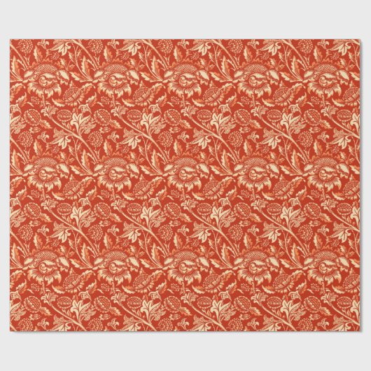 William Morris Sunflower, Mandarin Oranje Cadeaupapier (Vlak)