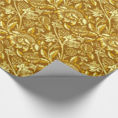 William Morris Sunflower, Mustard Yellow Cadeaupapier (Hoek)