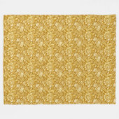 William Morris Sunflower, Mustard Yellow / Gold Fleece Deken (Voorkant (Horizontaal))