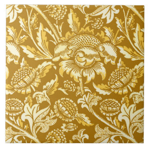 William Morris Sunflower, Mustard Yellow / Gold Tegeltje