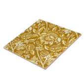 William Morris Sunflower, Mustard Yellow / Gold Tegeltje (Zijkant)