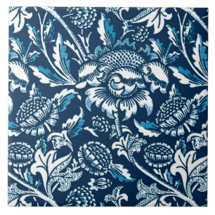 William Morris Sunflower, Navy Blue en White Tegeltje