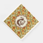 William Morris Sunflower Squirrel Servet (Hoek)