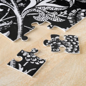 William Morris Sunflower, zwart, wit en grijs Legpuzzel (Zijkant)