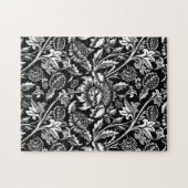 William Morris Sunflower, zwart, wit en grijs Legpuzzel (Horizontaal)