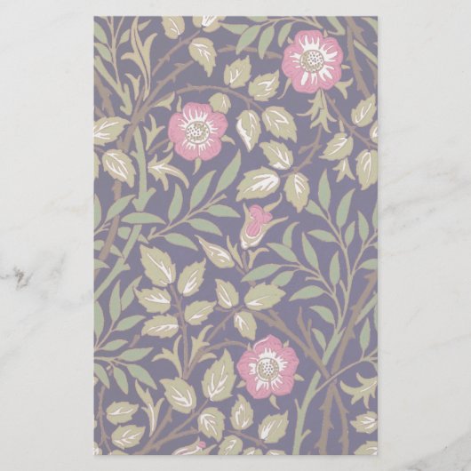 William Morris Sweet Briar Floral Art Briefpapier (Voorkant)
