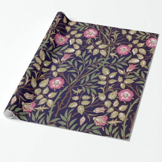 William Morris Sweet Briar Floral Art Cadeaupapier (Uitgerold)