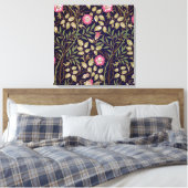 William Morris Sweet Briar Floral Art Canvas Afdruk (Insitu (Slaapkamer))